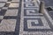 Picturesque decorated cobbled pavement, Funchal, Madeira