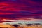 Picturesque dramatic colorful vibrant sunset sky with clouds