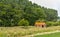 Picturesque Dutch landscape with old dilapidated barn