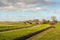 Picturesque Dutch polder landscape with a farm