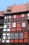 Picturesque fachwerk house at the Merchants Bridge,Erfurt, Germany