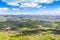 Picturesque green hilly valley near Enna city, Sicily, Italy