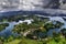 The picturesque Guatape Lake - El Penol - in Antioquia Department, seen from El Penon de Guatape