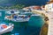 Picturesque harbor at Leonidio, Greece.