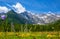 Picturesque highland alpine landscape on Simplon Pass