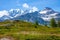 Picturesque highland alpine landscape on Simplon Pass