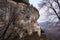 Picturesque, historic mountainside italian sanctuary, circa 1625. Santuario de la Madonna della Corona