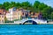 Picturesque historic waterfront buildings and bridge Venice