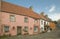 Picturesque homes on a cobbled street in a Scottish village.