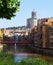 Picturesque homes on river bank in Girona