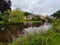 The picturesque houses of Schiltach by the river and its beautiful nature. Germany.