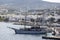 Picturesque of Island of Paros view from the ship in Paros Island, Cyclades, Greece.