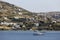 Picturesque of Island of Paros view from the ship in Paros Island, Cyclades, Greece.