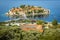 The picturesque islet of Sveti Stefan in the Adriatic near Budva, Montenegro