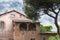 Picturesque Italian mansion under a pine tree