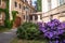 Picturesque Kolowrat Garden in Prague with Blooming Rhododendrons