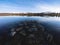 Picturesque lake with tranquil rocky waters in Upper Austria