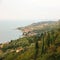 Picturesque lake view to gargnano village and garda lake