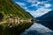 Picturesque Lakeside Town Hallstatt At Lake Hallstaetter See In Austria