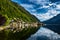 Picturesque Lakeside Town Hallstatt At Lake Hallstaetter See In Austria
