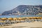 Picturesque landscape of sandy beach in Calpe, Spain