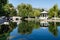 Picturesque Landscape, Stone Bridge, Pavilion