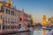 The picturesque landscape, the Venetian canal and the Arsenale di Venezia