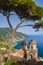 Picturesque landscape from Villa Rufolo in Ravello, Italy.