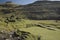 Picturesque landscape of village Saksun on Island Streymoy of the Faroe islands.