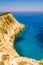 Picturesque Lefkada island coastline cliffs Ionian sea seascape Greece