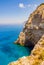 Picturesque Lefkada island coastline Porto Katsiki Ionian sea Greece