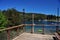 picturesque manzano bay, with luxurious hotels and apartments with docks and boats on lake nahuel huapi y