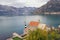 Picturesque Mediterranean landscape on cloudy autumn day. Montenegro, Bay of Kotor