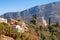 Picturesque Mediterranean village on side of mountain. Montenegro, Kamenari village