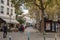 Picturesque Montmartre street in late October