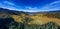 Picturesque mountain landscapes near the village of Dzembronya in Ukraine in the Carpathians mountains