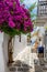 Picturesque Naousa town street on Paros island, Greece