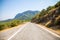 A picturesque narrow paved road in the Termessos National Park, Turkey.