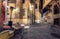 Picturesque narrow street and buildings in the old town of Xanthi, Greece