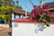 Picturesque narrow street in Fontainhas district of Panaji, Goa, India