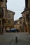 Picturesque And Narrow Streets On A Very Cloudy Day In San Vicente De La Sonsierra. Architecture, Art, History, Travel.