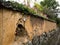 Picturesque old Japanese plaster wall ruin