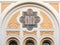 Picturesque and ornamental detail of facade of Spanish Synagogue in Josefov, Prague, Czech Republic