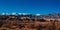 Picturesque panorama with snowy high mountains