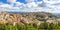 Picturesque panoramic aerial view of Enna old town, Sicily, Italy