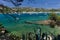 Picturesque panoramic view of Andratx hillside town. Mallorca Island, Baleares, Spain