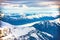 Picturesque panoramic view of Emmental Alps from Schilthorn summit, Switzerland