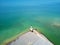 Picturesque panoramic view of lighthouse near Le Treport