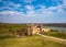 Picturesque panoramic view of medieval Khotyn fortress, Chernivtsi region. Ukraine