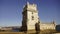 Picturesque photo of the famous medieval defence tower in Belem, Portugal